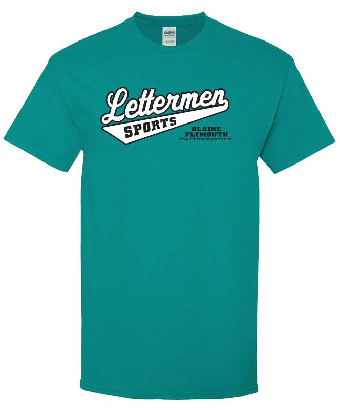 Classic Lettermen Tee, Tropical Blue