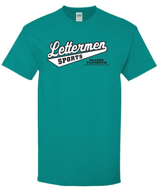 Classic Lettermen Tee, Tropical Blue