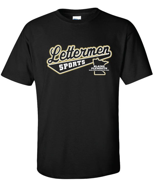 Black/Vegas Lettermen Tee