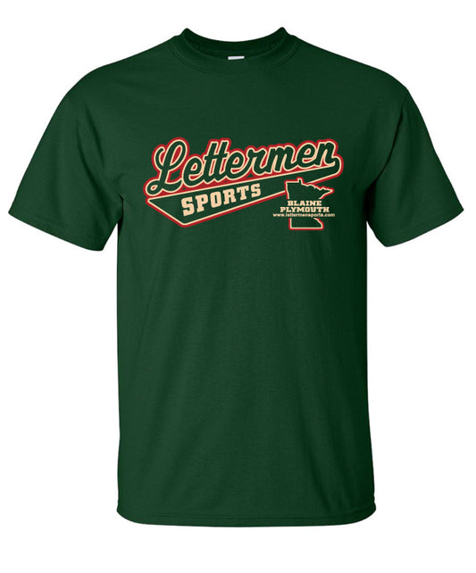 Forest/Red Lettermen Tee