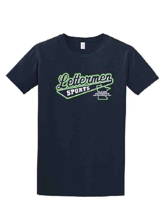 Navy/Lime Lettermen Tee