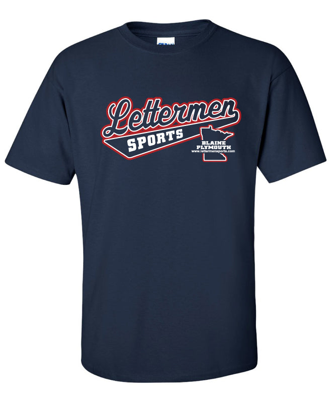 Navy/Red Lettermen Tee