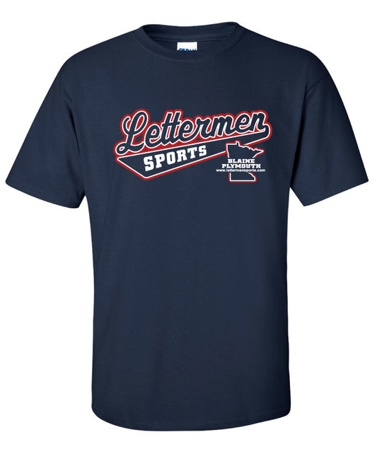 Navy/Red Lettermen Tee