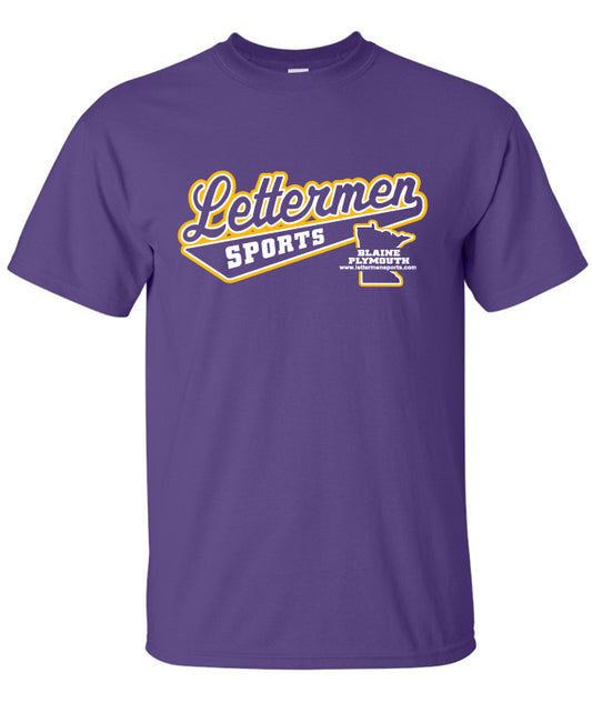 Purple/Gold Lettermen Tee