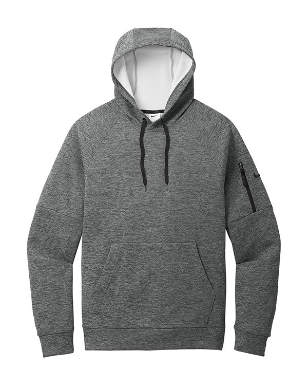 Charcoal Heather Nike Therma-FIT Pocket Pullover Fleece Hoodie