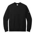 Black Nike Club Fleece Sleeve Swoosh Crew