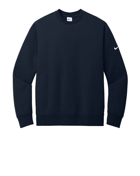 Midnight Navy Nike Club Fleece Sleeve Swoosh Crew