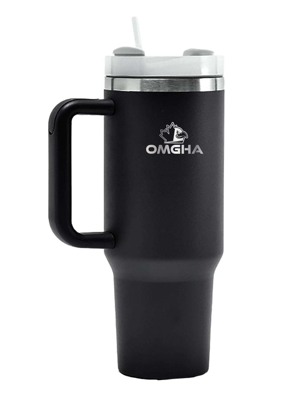 OMGHA -Black Community 40 oz. Tumbler with Handle