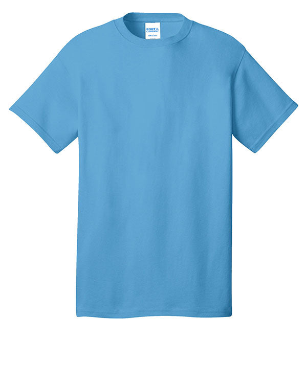 Aquatic Blue Port & Company Core Cotton Tee
