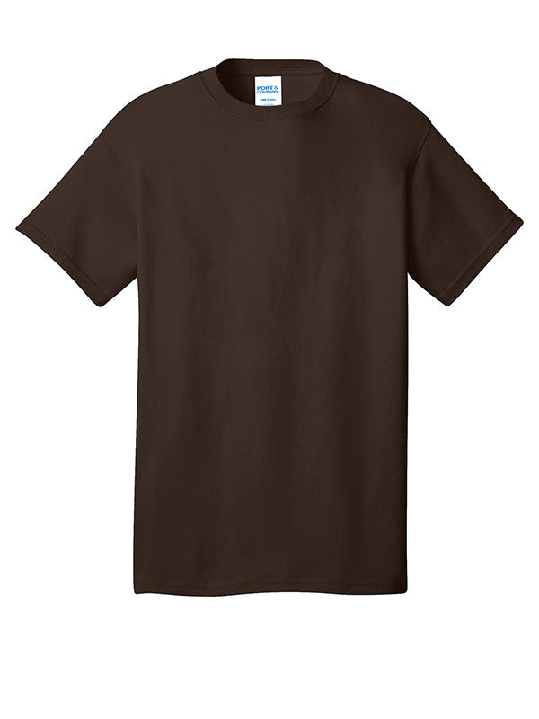 Dark Chocolate Brown Port & Company Core Cotton Tee