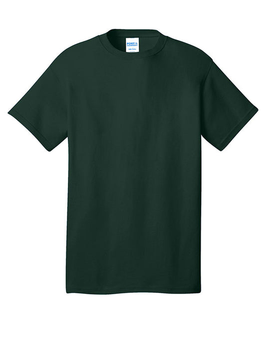 Dark Green Port & Company Core Cotton Tee