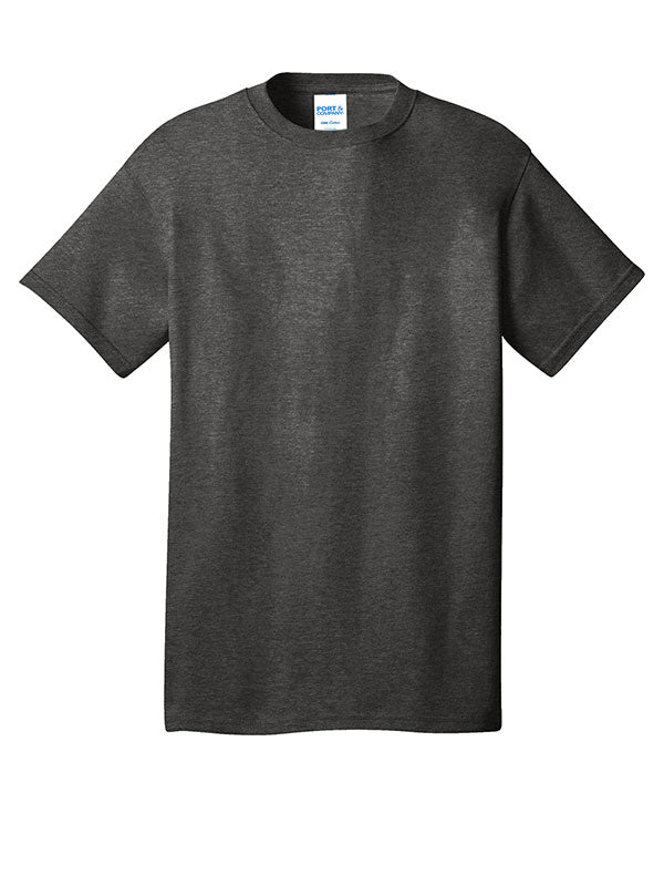 Dark Grey Heather Port & Company Core Cotton Tee