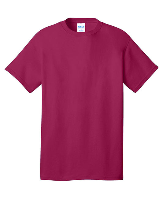 Flush Pink Port & Company Core Cotton Tee
