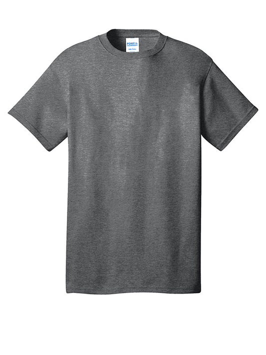 Graphite Heather Port & Company Core Cotton Tee
