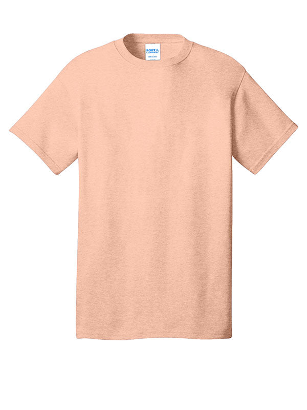Heather Dusty Peach Port & Company Core Cotton Tee