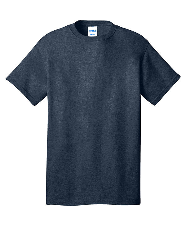Heather Navy Port & Company Core Cotton Tee