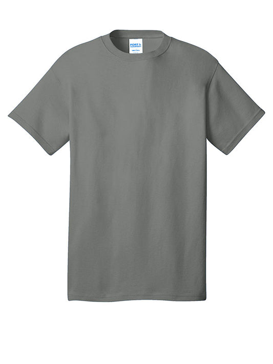 Medium Grey Port & Company Core Cotton Tee