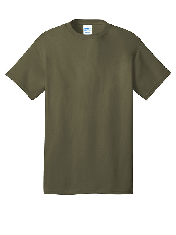 Olive Drab Green Port & Company Core Cotton Tee