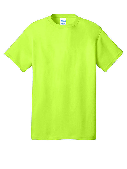 Safety Green Port & Company Core Cotton Tee