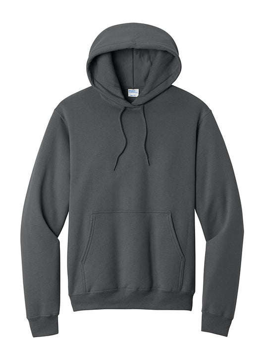 Charcoal Port & Company Fleece Pullover Hooded Sweatshirt