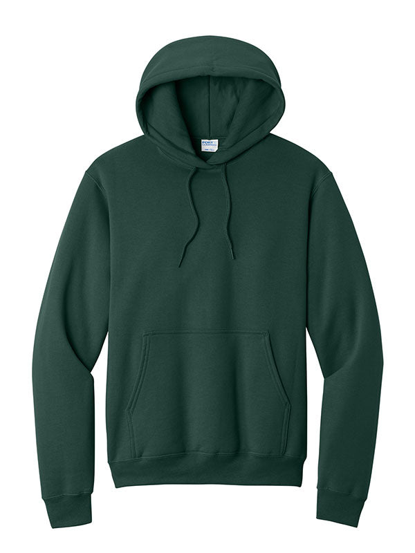 Dark Green Port & Company Fleece Pullover Hooded Sweatshirt