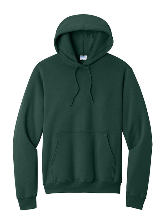 Dark Green Port & Company Fleece Pullover Hooded Sweatshirt
