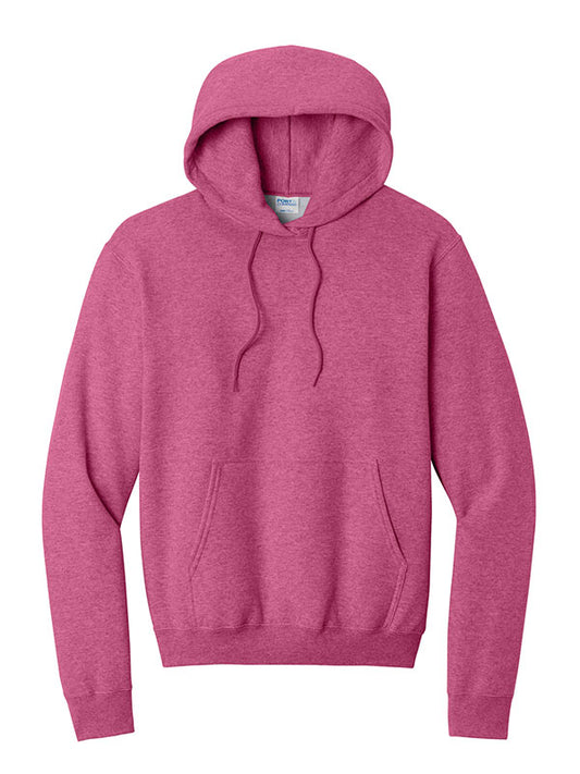 Heather Sangria Port & Company Fleece Pullover Hooded Sweatshirt