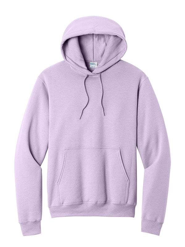 Lavender Port & Company Fleece Pullover Hooded Sweatshirt
