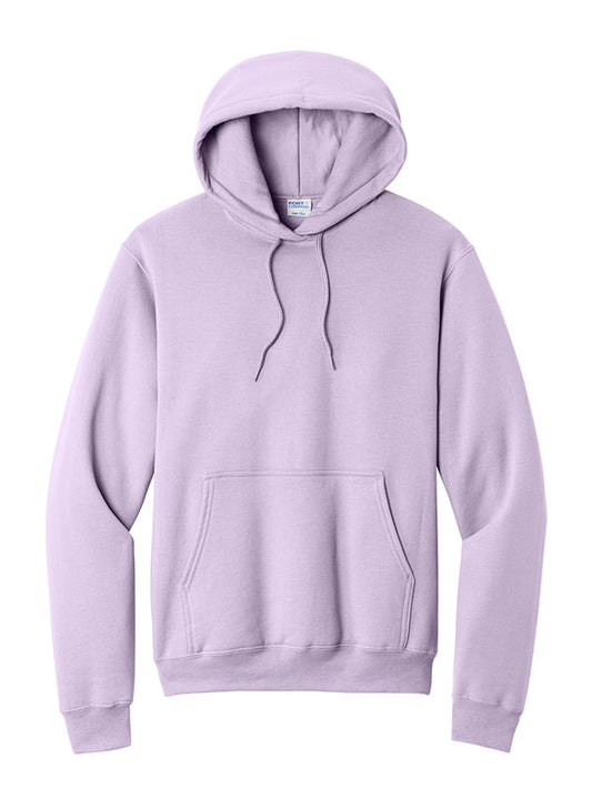 Lavender Port & Company Fleece Pullover Hooded Sweatshirt