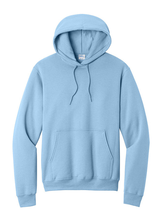 Light Blue Port & Company Fleece Pullover Hooded Sweatshirt
