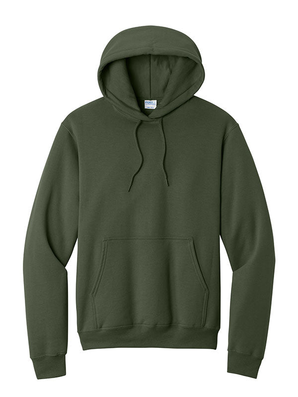 Olive Port & Company Fleece Pullover Hooded Sweatshirt