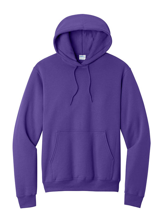 Purple Port & Company Fleece Pullover Hooded Sweatshirt