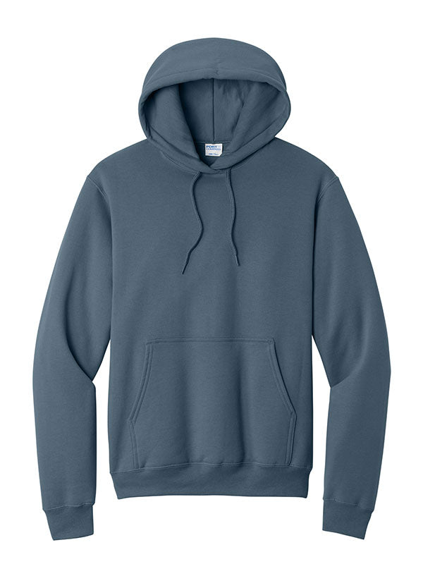 Steel Blue Port & Company Fleece Pullover Hooded Sweatshirt