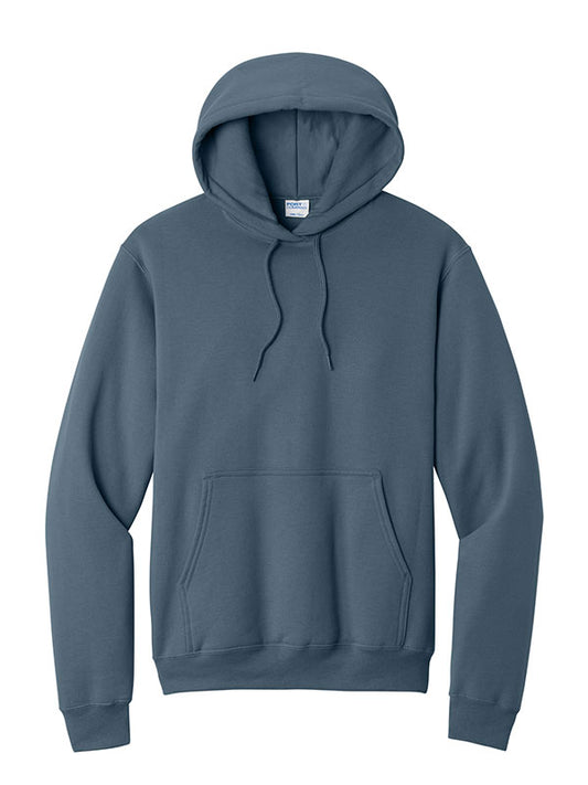 Steel Blue Port & Company Fleece Pullover Hooded Sweatshirt