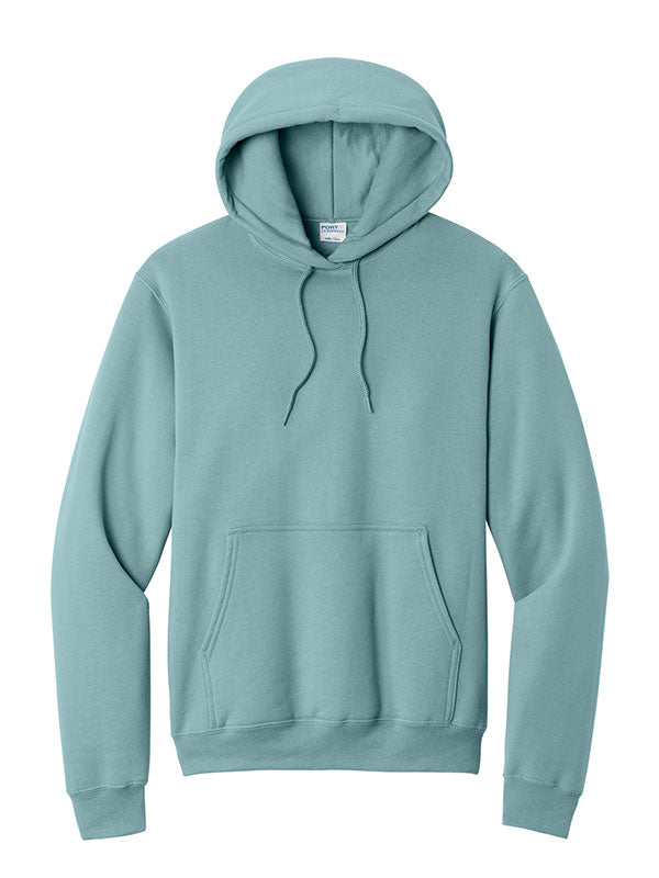 Stonewashed Blue Port & Company Fleece Pullover Hooded Sweatshirt