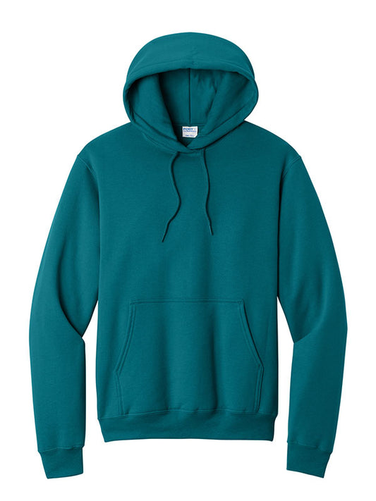Teal Port & Company Fleece Pullover Hooded Sweatshirt