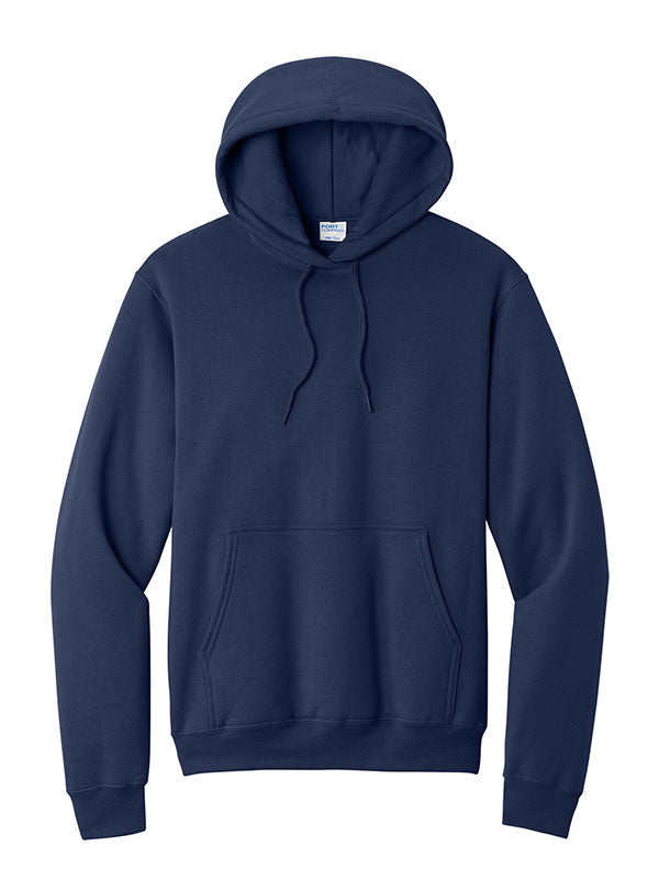 True Navy Port & Company Fleece Pullover Hooded Sweatshirt