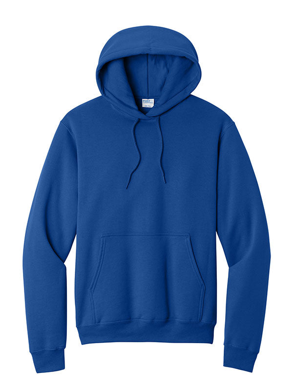 True Royal Port & Company Fleece Pullover Hooded Sweatshirt