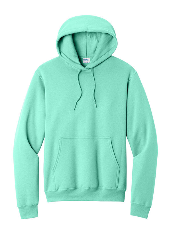 True Celadon Port & Company Fleece Pullover Hooded Sweatshirt