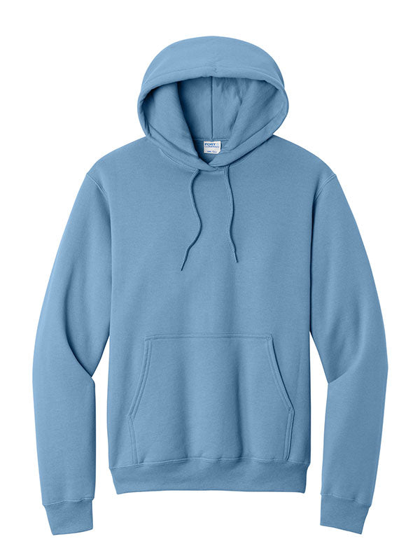 Tundra Blue Port & Company Fleece Pullover Hooded Sweatshirt
