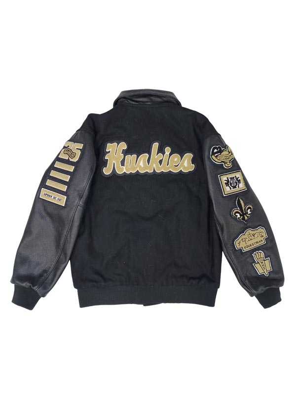 Andover Wool and Leather Set-In Sleeve Letter Jacket