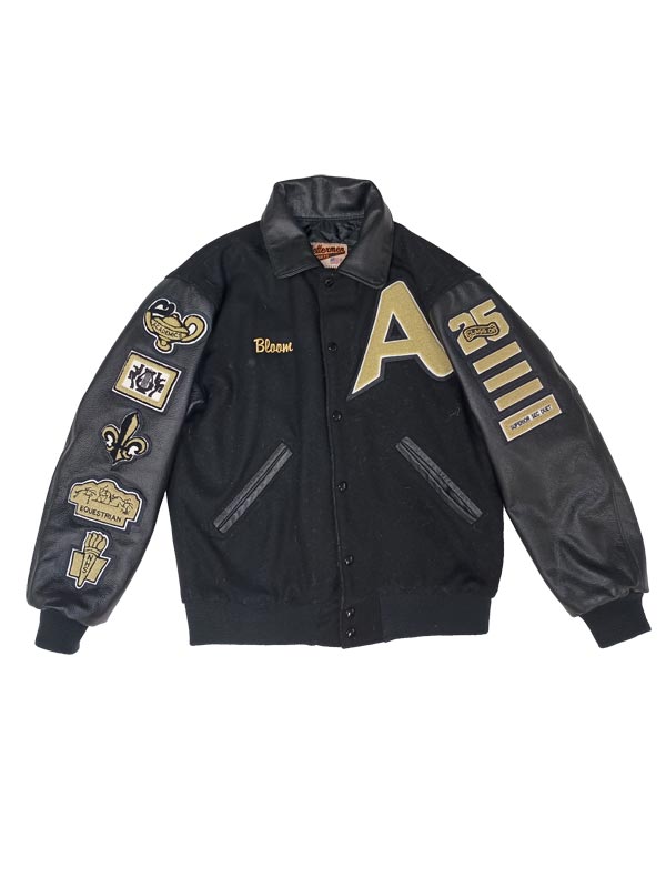 Andover Wool and Leather Set-In Sleeve Letter Jacket