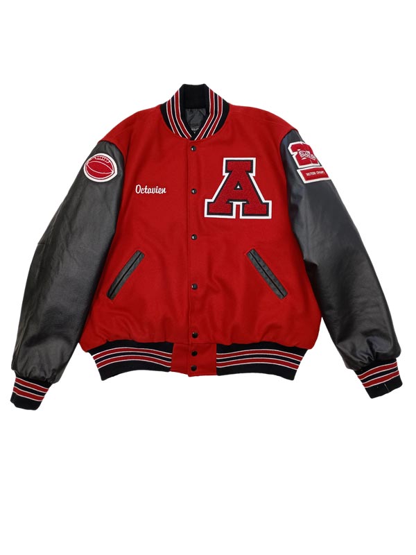 Annandale Wool and Leather Set-In Sleeve Letter Jacket