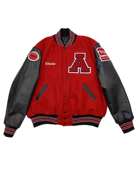 Annandale Wool and Leather Set-In Sleeve Letter Jacket