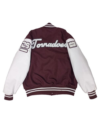 Anoka Wool and Leather Set-In Sleeve Letter Jacket