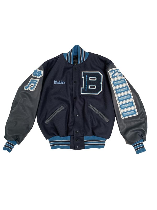 Becker Wool and Leather Set-In Sleeve Letter Jacket