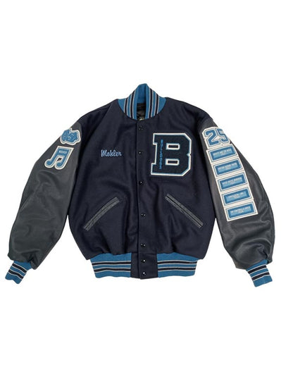 Becker Wool and Leather Set-In Sleeve Letter Jacket