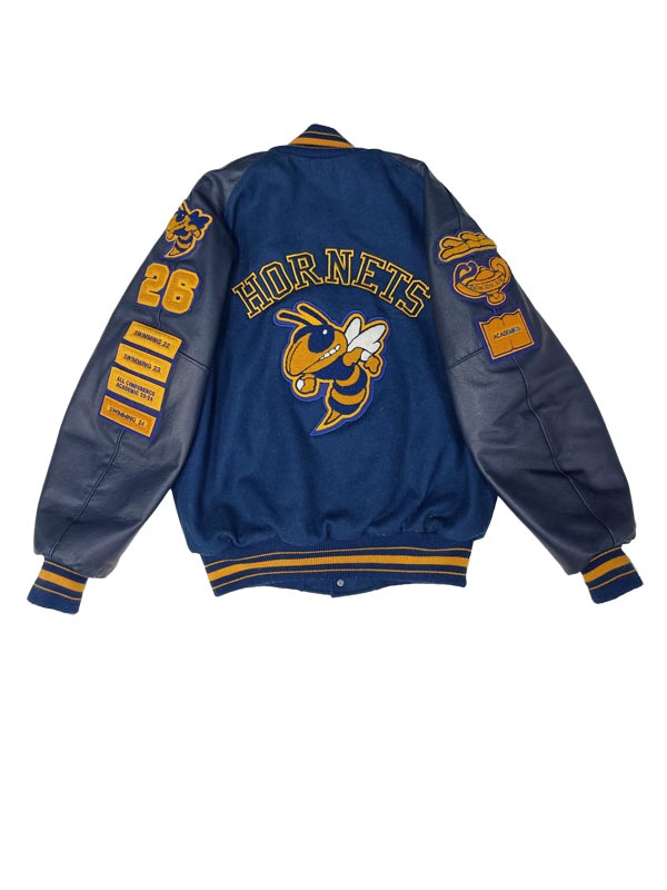 Big Lake Wool and Leather Set-In Sleeve Letter Jacket