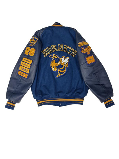 Big Lake Wool and Leather Set-In Sleeve Letter Jacket