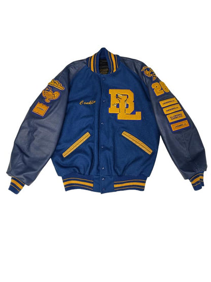 Big Lake Wool and Leather Set-In Sleeve Letter Jacket